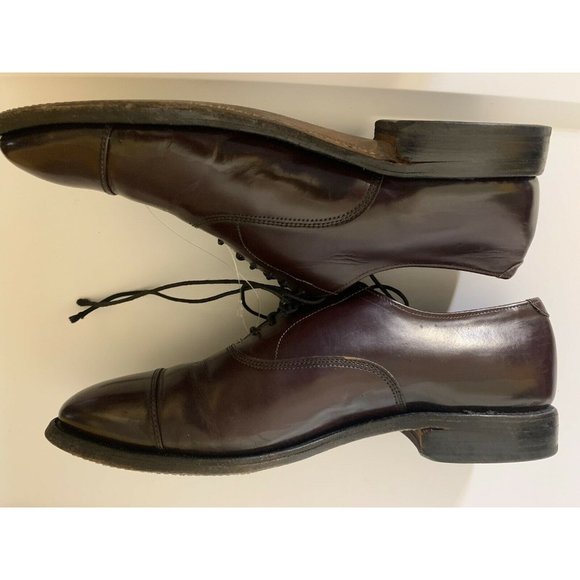 Allen Edmonds "PARK AVENUE" Men's Sz 8D Cap Oxfords USA Burgundy - Picture 7 of 9